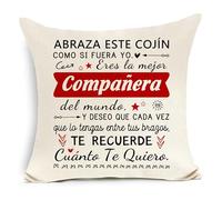 Regalo para un compañero de Trabajo Abraza Este cojín como si Fuera yo Funda de cojín Decorativa para el hogar Regalo de cumpleaños Navidad o jubilación para un compañero de Trabajo