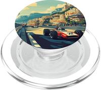 Regalo para viajeros de Las icónicas Calles de Mónaco con un Coche Retro Vintage PopSockets PopGrip para MagSafe