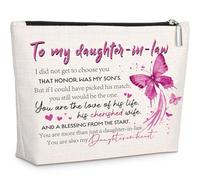 Regalo per la nuora, regalo di compleanno per la figlia in diritto da suocera, regalo per futuro nuora, con scritta "You Are also My Daughter In Heart" (lingua italiana non garantita)