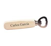 Regalo personalizado: abrebotellas de madera grabado con su nombre