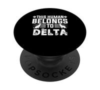 Regalo Personalizado con Nombre de Perro Delta This Human Belongs To a PopSockets PopGrip Adhesivo