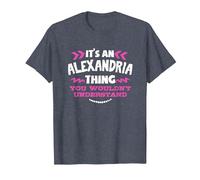 Regalo Personalizado de Alejandría Es una Cosa de Alejandría Camiseta, Hombre, Azul Jaspeado, 4XL