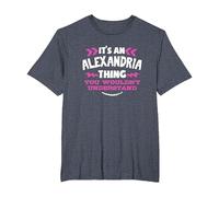 Regalo Personalizado de Alejandría Es una Cosa de Alejandría Camiseta, Hombre Tallas Grandes, Azul Jaspeado, 2X Alto