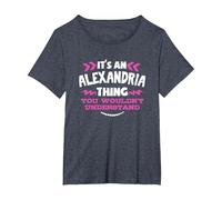 Regalo Personalizado de Alejandría Es una Cosa de Alejandría Camiseta, Mujer Tallas Grandes, Azul Jaspeado, 4XL Grande