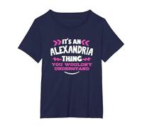 Regalo Personalizado de Alejandría Es una Cosa de Alejandría Camiseta, Mujer Tallas Grandes, Azul Marino, 2XL Grande