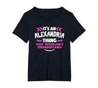 Regalo Personalizado de Alejandría Es una Cosa de Alejandría Camiseta, Mujer Tallas Grandes, Negro, 1XL Grande