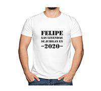 Regalo Personalizado para jubilación: Camiseta ‘Las Leyendas se jubilan’ Personalizada con Nombre y año