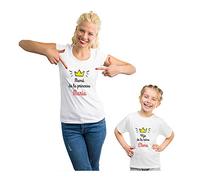 Regalo Personalizado para Madres e Hijos: Pack de Camisetas o Camiseta + Body ‘Mamá de…’ Personalizadas con Sus Nombres
