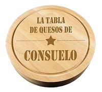 Regalo Personalizado: Tabla de quesos grabada con su Nombre y el Texto Que tú Quieras