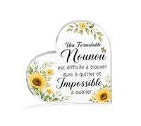 Regalo Plus Bloque Acrílico Una Niñera Maravillosa - Marco de Fotos Corazón, Regalo Agradecimiento, Gracias Niñera, Regalos Atsem, Regalo Fin de Año Escuela, Modelo #7