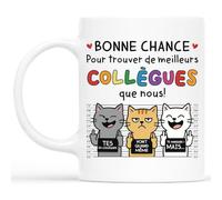 Regalo Plus Taza Buena Suerte para encontrar mejores compañeros de trabajo que nosotros - Regalo de la universidad, taza comienza colega, taza de trabajo, taza de trabajo humor