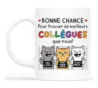 Regalo Plus Taza Buena Suerte para encontrar mejores compañeros de trabajo que nosotros - Regalo de la universidad, taza comienza colega, taza de trabajo, taza de trabajo humor