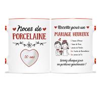 Regalo Plus Taza de mano en la mano, para toda una vida, idea de regalo de cumpleaños, boda, cumpleaños de 20 años, regalo de 1 año de boda, regalo de bodas de trigo, taza de pareja (modelo #1)
