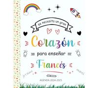 Regalo Profesora Francés Agenda 2024-2025: Planificador semanal y mensual | una semana en dos páginas | 12 meses | cuaderno del profesor 2024/2025