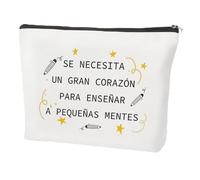 Regalo Profesora, Regalos Originales para Profesores Infantil Gracias Profe Profesor Maestra Lona Maquillaje Bolsa Cosmetica Bolso Pack Neceser Cumpleaños Navidad Jubilacion Agradecimiento Regalos