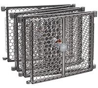 Regalo Puerta de plástico ajustable de 192 pulgadas y patio de juegos, 2 en 1, kit adicional, incluye 4 soportes de pared