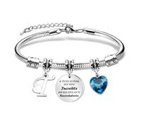 Regalo Pulsera inspirador, A-Z 26 letras iniciales Pulsera colgante de plata A Veces Olvidas Que Eres Increíble, así Que Este Es Tu Recordatorio Para Hermana Mejores Amigos Hija Niñas Mujeres (T)