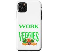 Regalo Retro Vegano con el Texto I'm Done with Work Let's Eat Veggies Carcasa para iPhone 11 Pro MAX