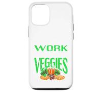 Regalo Retro Vegano con el Texto I'm Done with Work Let's Eat Veggies Carcasa para iPhone 12/12 Pro
