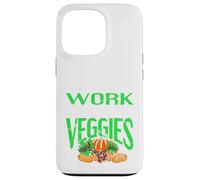 Regalo Retro Vegano con el Texto I'm Done with Work Let's Eat Veggies Carcasa para iPhone 13 Pro