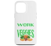 Regalo Retro Vegano con el Texto I'm Done with Work Let's Eat Veggies Carcasa para iPhone 13 Pro MAX