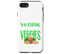 Regalo Retro Vegano con el Texto I'm Done with Work Let's Eat Veggies Carcasa para iPhone SE (2020) / 7/8