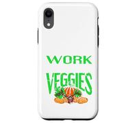Regalo Retro Vegano con el Texto I'm Done with Work Let's Eat Veggies Carcasa para iPhone XR