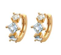 Regalo romántico: aros dorados con cristales para regalos de boda