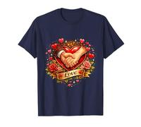 Regalo romántico con diseño de corazón con Manos Cerradas en el Amor Camiseta