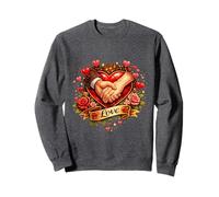 Regalo romántico con diseño de corazón con Manos Cerradas en el Amor Sudadera