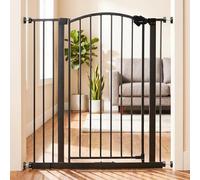 Regalo Safety 91.4cm Extra Tall Arched Baby Gate for Doorways & Bottom of Stairs, Fits Openings 75-87cm (Extension Included), Pressure Mounted for Babies, Toddlers & Pets, Bronze