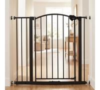 Regalo Safety Arched Baby Gate for Doorways & Bottom of Stairs, Fits Openings 75-87cm (Extension Included), Pressure Mounted for Babies, Toddlers & Pets, Bronze