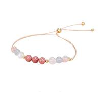 Regalo saludable para embarazo, pulsera espiritual de cuarzo rosa con piedra lunar y tarjeta, talla única, Piedra, No es una piedra preciosa