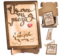 Regalo San Valentin Mujer Hombre Placa de Pareja Personalizada Piezas de Rompecabezas - para Enamorados - Letrero de Madera con Nombres - Aniversario Novios Esposos Olesea