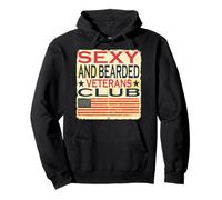 Regalo Sexy y Barbudo con Cita del Club de Veteranos Sudadera con Capucha
