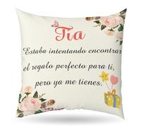 Regalo Tia Funda Cojin Regalos De Reyes para Mujer Regalos para Mi Tia Regalo para Tía Cumpleaños Originales por San Valentin Dia De La Madre Navidad Tía