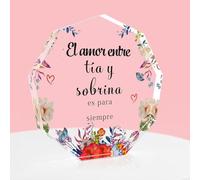 Regalo Tía y Sobrina Regalo Tía Regalos Navidad Mujer Placa Acrílica Regalos para Tía y Sobrina Regalo Cumpleaños Mujer para Tía Regalo Aniversario Tía Regalos de Reyes para Mujer Regalo San Valentin
