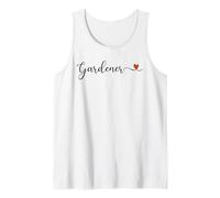 Regalo tipográfico de corazón Jardinero Camiseta sin Mangas