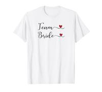 Regalo tipográfico manuscrito con corazón para Novia del Equipo Camiseta