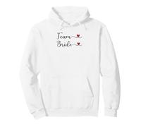Regalo tipográfico manuscrito con corazón para Novia del Equipo Sudadera con Capucha