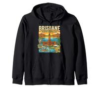 Regalo turístico Vintage de Viaje a Brisbane, Australia, Ciudad, Recuerdo Sudadera con Capucha