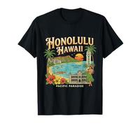 Regalo turístico Vintage de Viaje a Honolulú, Hawái, Ciudad Camiseta