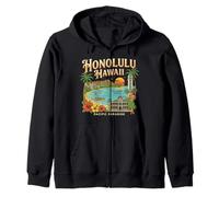 Regalo turístico Vintage de Viaje a Honolulú, Hawái, Ciudad Sudadera con Capucha