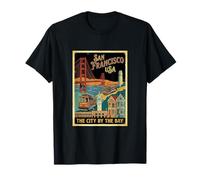 Regalo turístico Vintage de Viaje a San Francisco, EE. UU. Camiseta