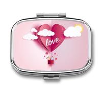 Regalo Único Globo De Origami Caja De Almacenamiento A De Humedad Cuadrada Portátil Del Dispensador Del Metal Del La Pastillero 2 Con El Espejo