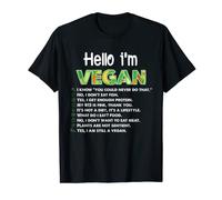 Regalo vegano divertido | Hello I'm Vegan Camiseta