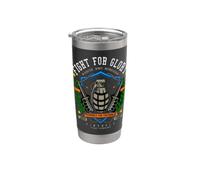 Regalo vintage para veteranos de la lucha por la gloria de la libertad del ejército Vaso térmico de acero inoxidable de doble pared