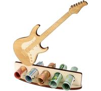 Regalo XL para dinero en forma de guitarra de madera, idea de regalo, envoltorio de cupones, regalo divertido para mujeres y hombres, regalo para músicos, fondos de cinta (guitarra)