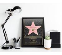 REGALOCREATIVO Cuadro Personalizado Estrella Hollywood 21x30 cm en Metacrilato Enmarcado - Decoracion Personalizada - La Fama