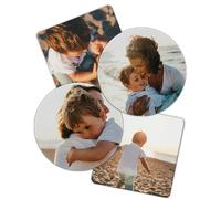 REGALOCREATIVO Imán Personalizado Redondo 8x8 cm. Pack 4 Unidades de Imánes para Nevera. Regalos Originales con Foto para Cumpleaños, Aniversarios.